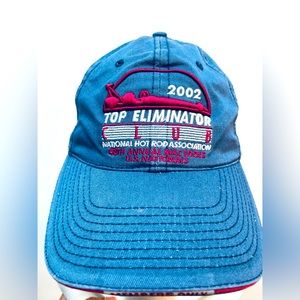 Vintage 2002 NHRA Top Eliminator Club Hat Members Only Mac Tools Blue